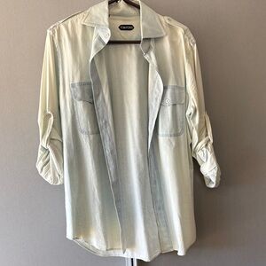 Tom Ford Light Gray Shirt Jacket for Men